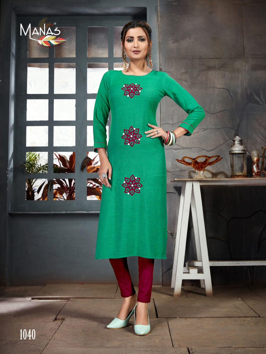 Priyal Vol-6 Manas Aplic Peach Work Wholesale Kurti Priyal Vol-6 Manas Aplic Peach Work Wholesale Kurti